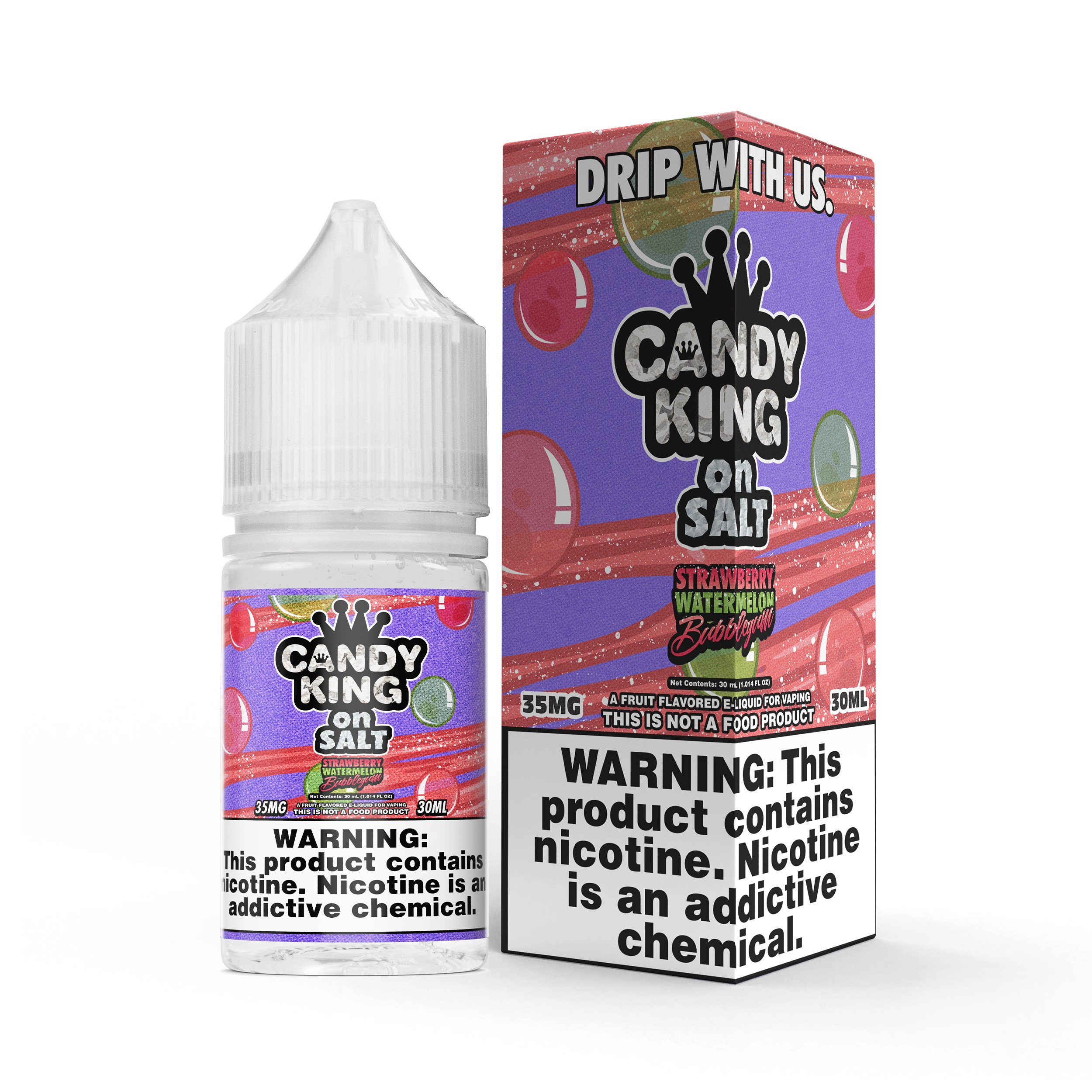 Candy King Salt Strawberry Watermelon Bubblegum 30ml 9907